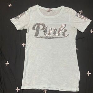 Sequined teal Victoria’s Secret T-shirt